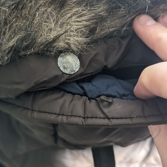 Abercrombie And Fitch Parka Jacket Womens M Long Brown Coat / Hood Down Feathers - Picture 5 of 10